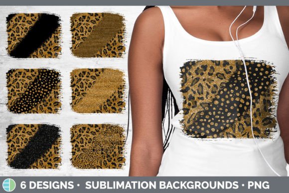 Animal Print Glitter Distressed Sublimat: Bold Design Assets
