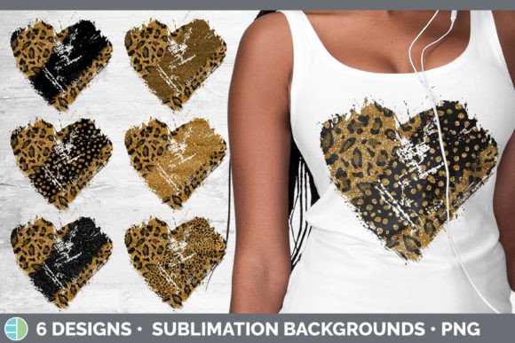 Animal Print Glitter Heart Distressed Cl: A Design Powerhouse