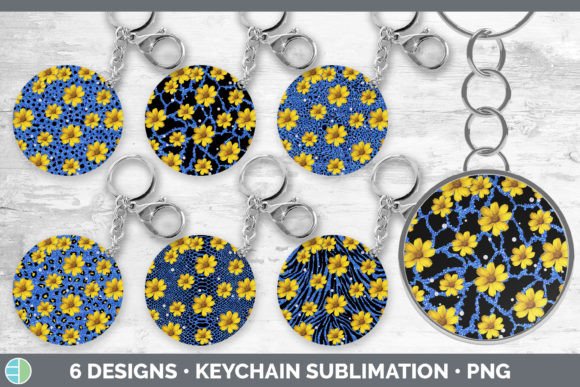 Blue Animal Print Keychain Bundle: A Creative Sublimation Asset
