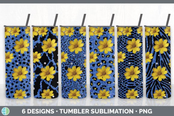 Blue Animal Print Tumbler Sublimation Bundle: Design Ideas