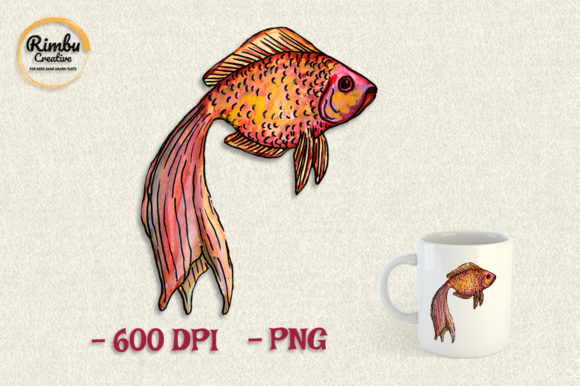 Clipart Watercolor Animal of Fish: A Detailed Design Asset