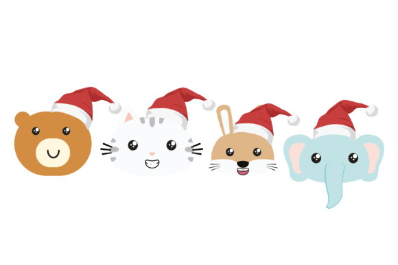Cute Animal Christmas Design: A Festive Asset for Creators