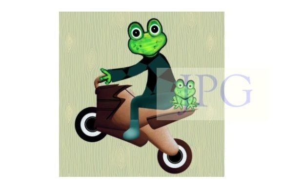 Frog Printable Animal Bigbike Funny Art: A Creative Asset