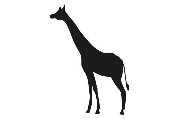 Giraffe Black Silhouette: Safari Animal for Striking Visuals
