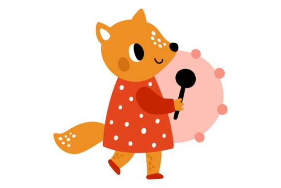 Girl Fox Play Drums: A Creative Font for Lively Projects