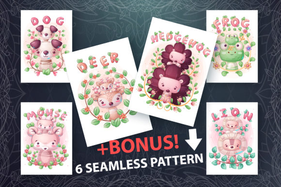 Set Cute Animal: Unleash Your Creativity with Adorable Illustrations