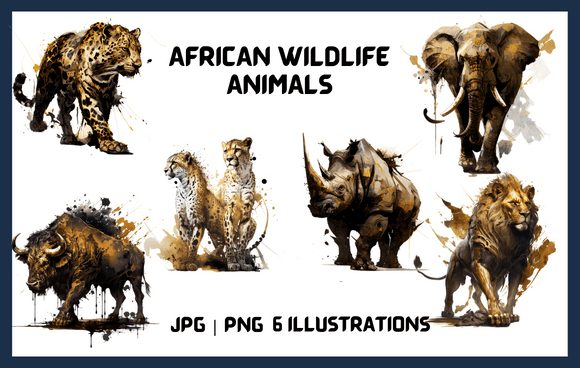 Wild African Animal Collection: Bold Design Assets