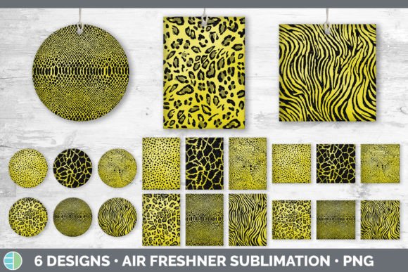 Yellow Animal Print Air Freshener | Subl: A Bold Design Asset