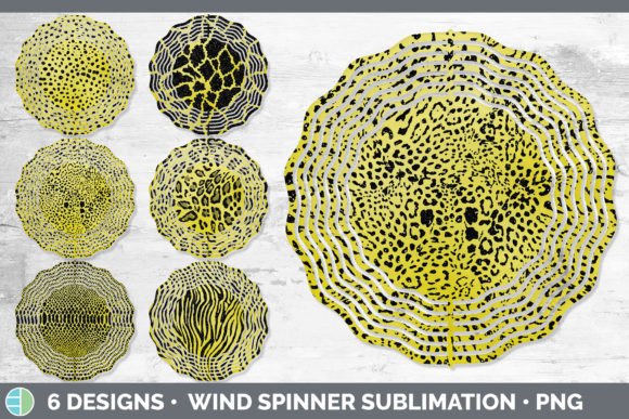 Yellow Animal Print Wind Spinner: Bold Design Bundle